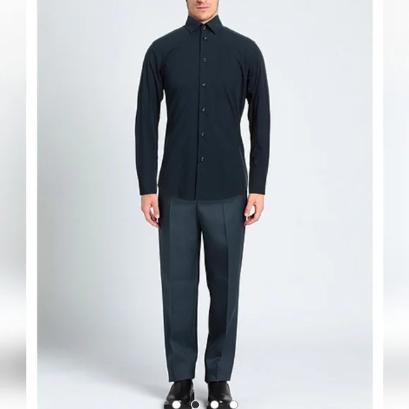 slim fit dress slacks Cavalli Class By Roberto Cavalli Slim Fit Textured White Dress Shirt main image 0